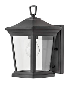 12"H Bromley 1-Light Mini Outdoor Wall Light in Museum Black