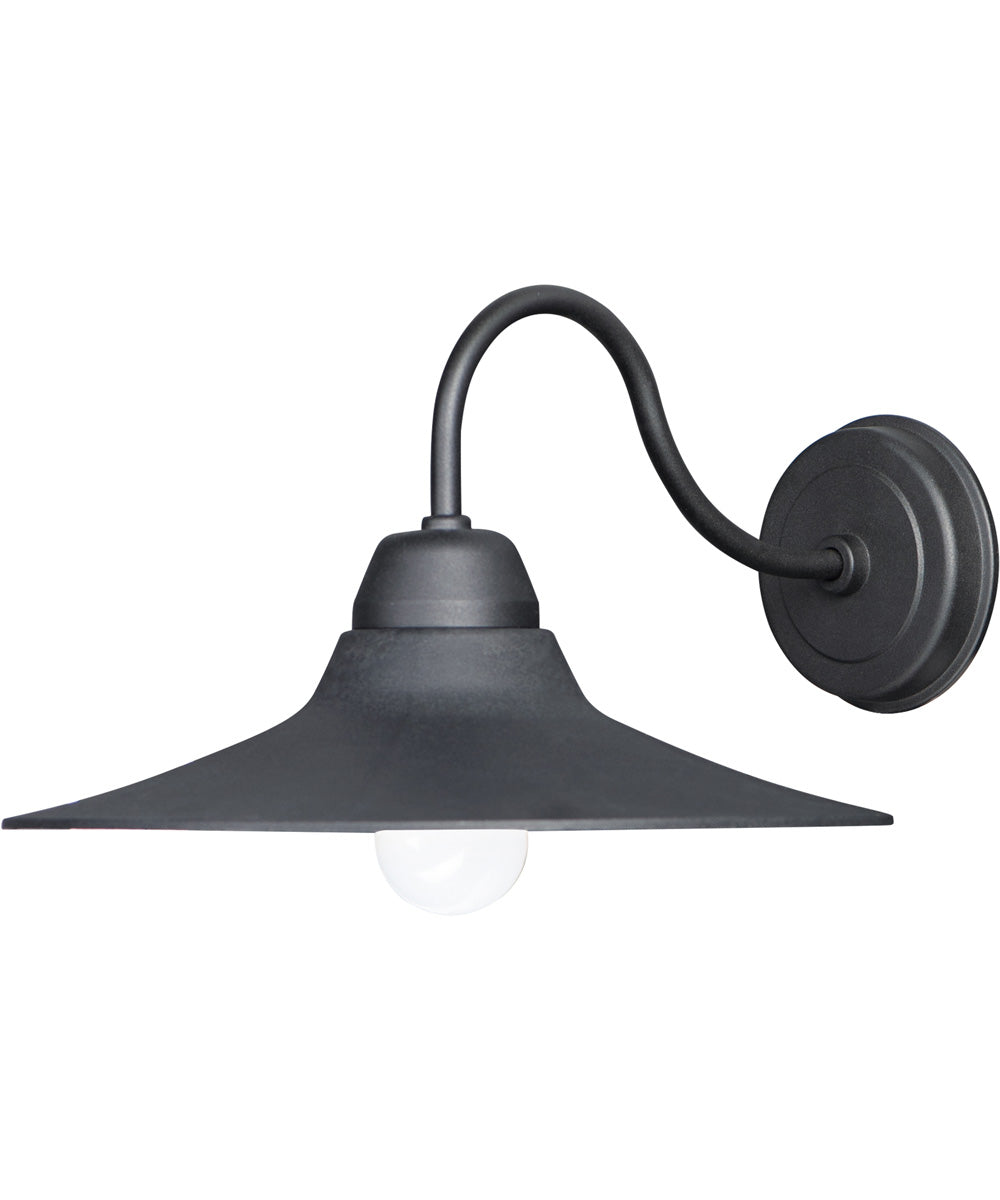 9"H Dockside 1-Light Outdoor Wall Sconce Black