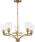 Parkhurst 5-Light New Traditional Clear Glass Chandelier Light Brushed Bronze