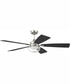 52" Chandler 1-Light Ceiling Fan Polished Nickel