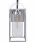 Neo 1-Light Outdoor Wall Lantern Satin Aluminum