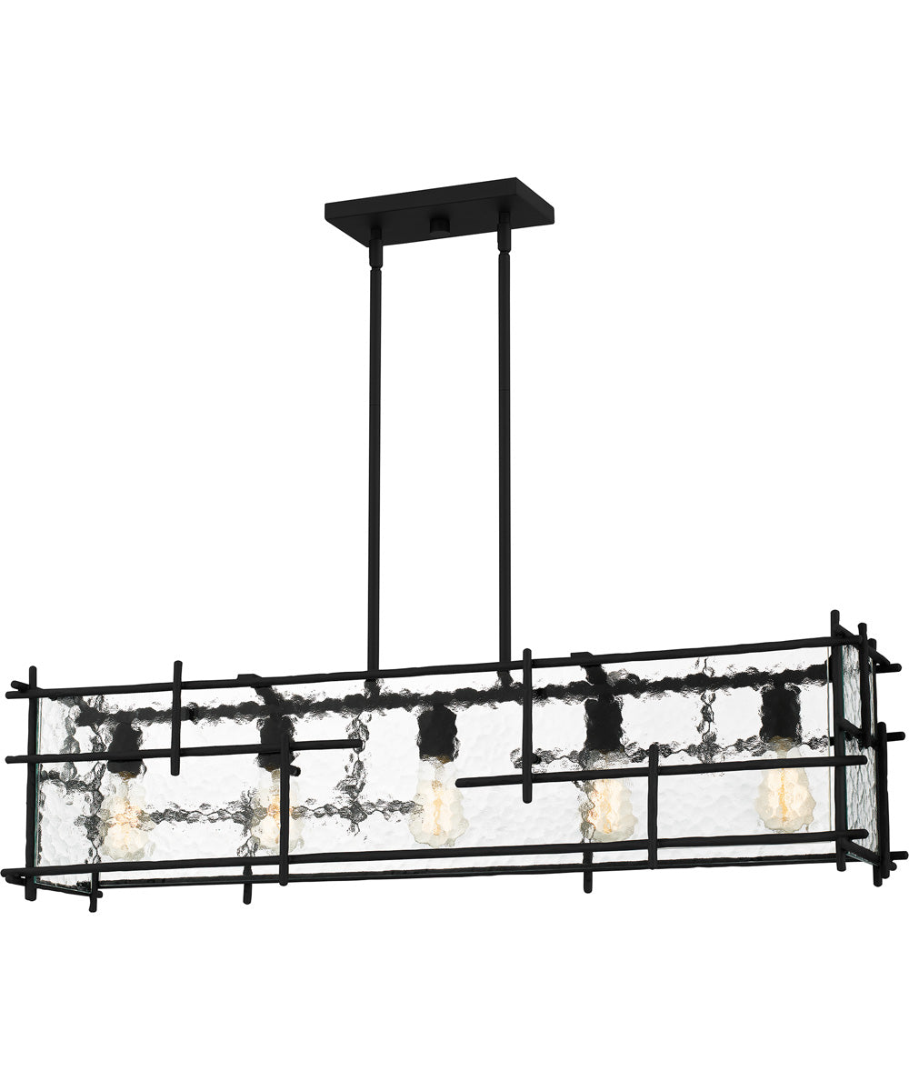 Daphne Medium 5-light Island Light Matte Black