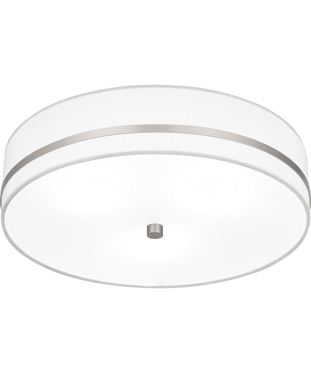 Quoizel Flush Mount Medium 3-light Flush Mount Brushed Nickel