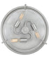 Copernicus 3-light Flush Mount Brushed Nickel