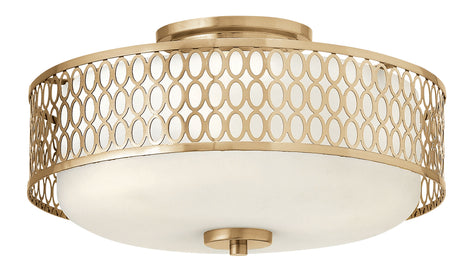 15"W Jules 3-Light Bath Semi-flush in Brushed Gold