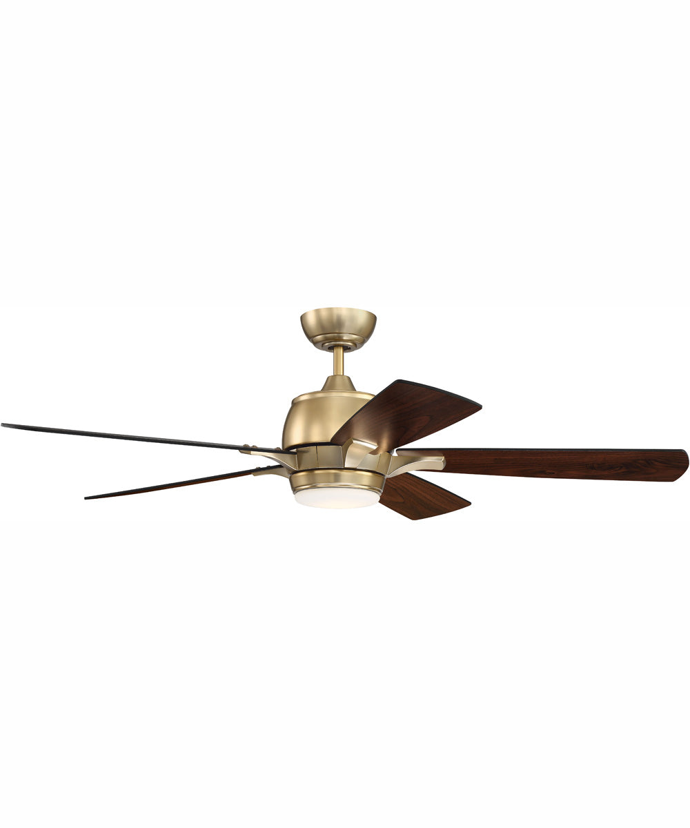52" Stellar 1-Light Ceiling Fan Satin Brass