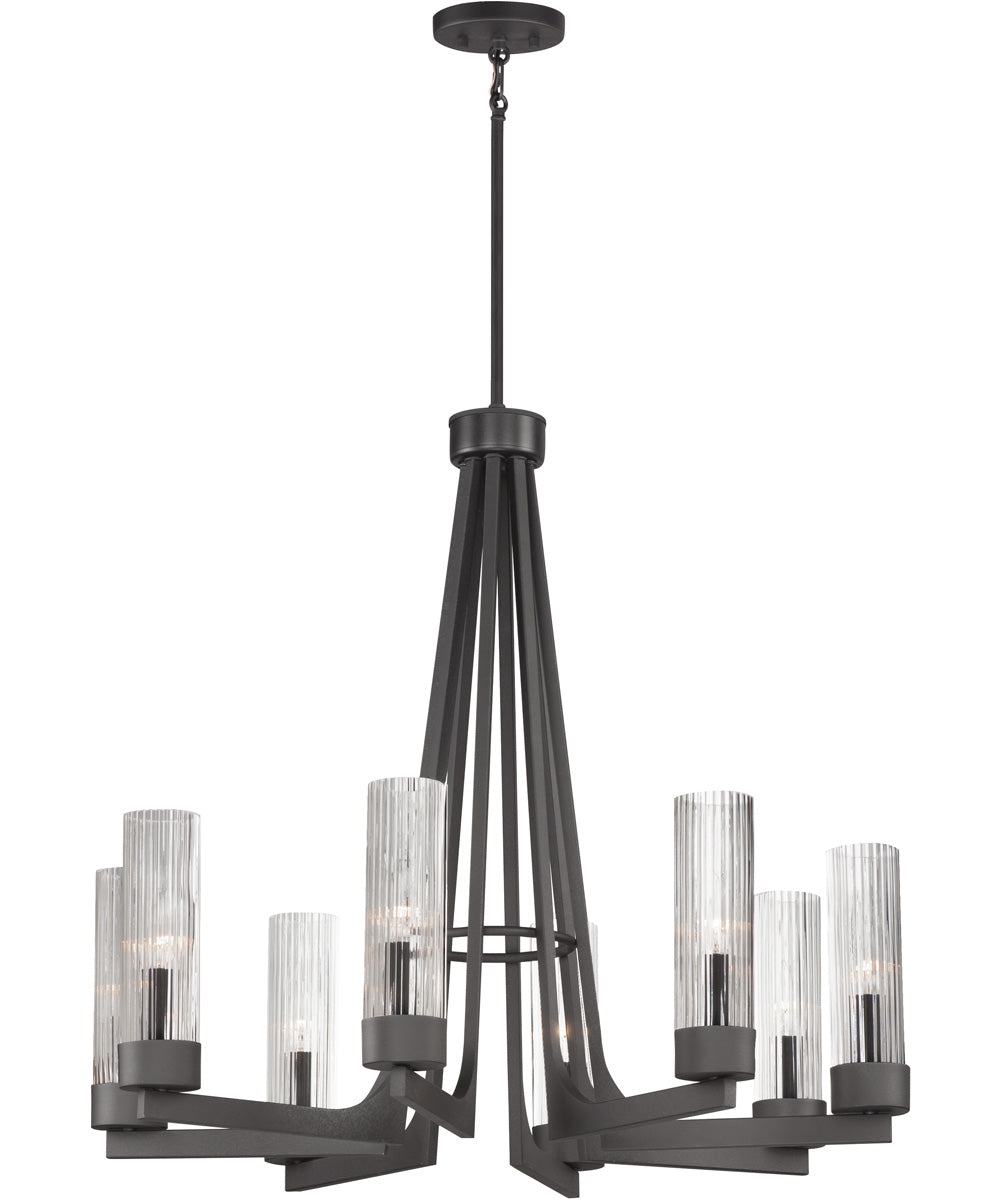 Delos 8-Light Chandelier Anthracite