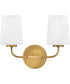 Kline 2-Light Vanity in Heritage Brass
