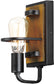 6"W Black Forest 1-Light Wall Sconce Black / Ashbury