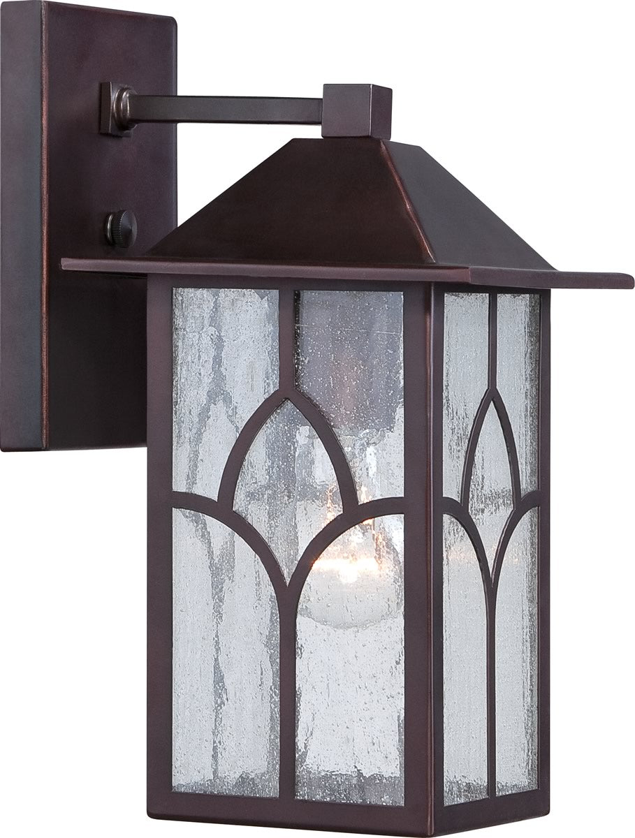 12"H Stanton 1-Light Outdoor Wall Porch Light Claret Bronze