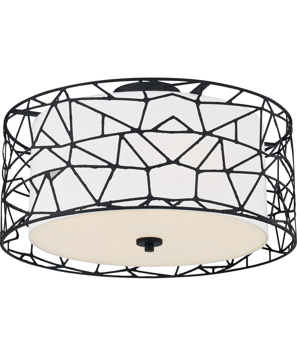 Newcastle 4-light Semi Flush Mount Matte Black