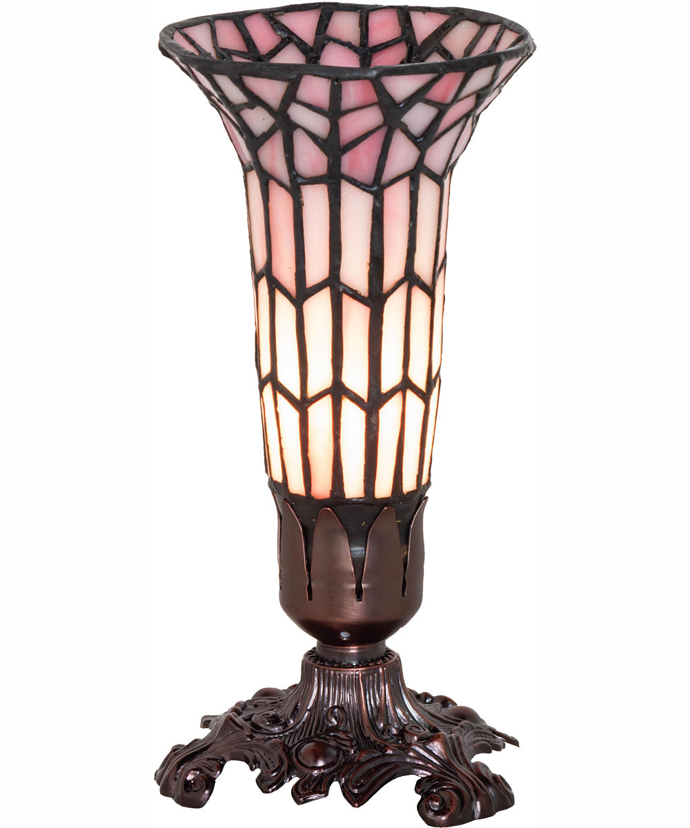 8" High Stained Glass Pond Lily Victorian Accent Lamp