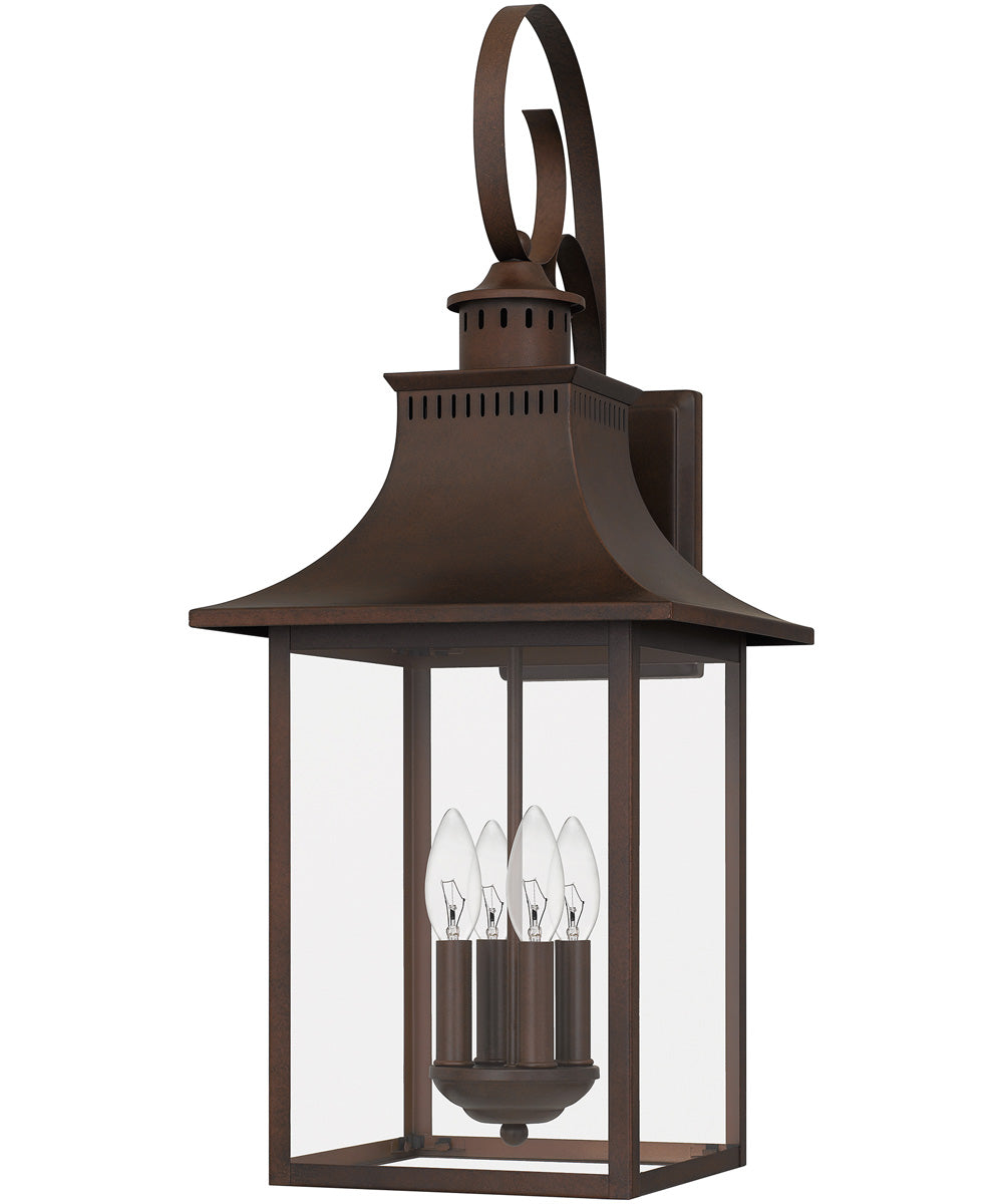 Chancellor Extra Large 4-light Outdoor Wall Light Copper Bronze