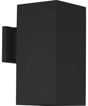 6" LED Square Outdoor Wall Mount Fixture Black