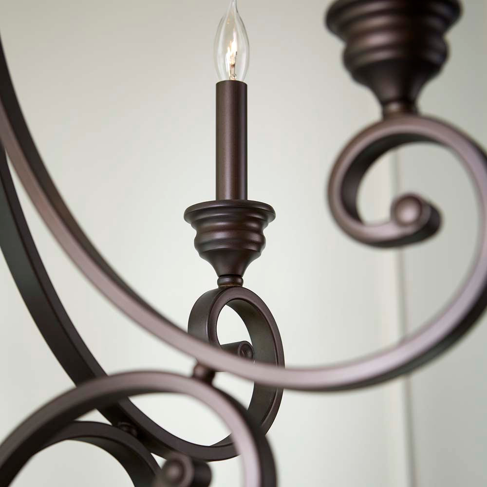 26"W Bryant 5-light Chandelier Oiled Bronze