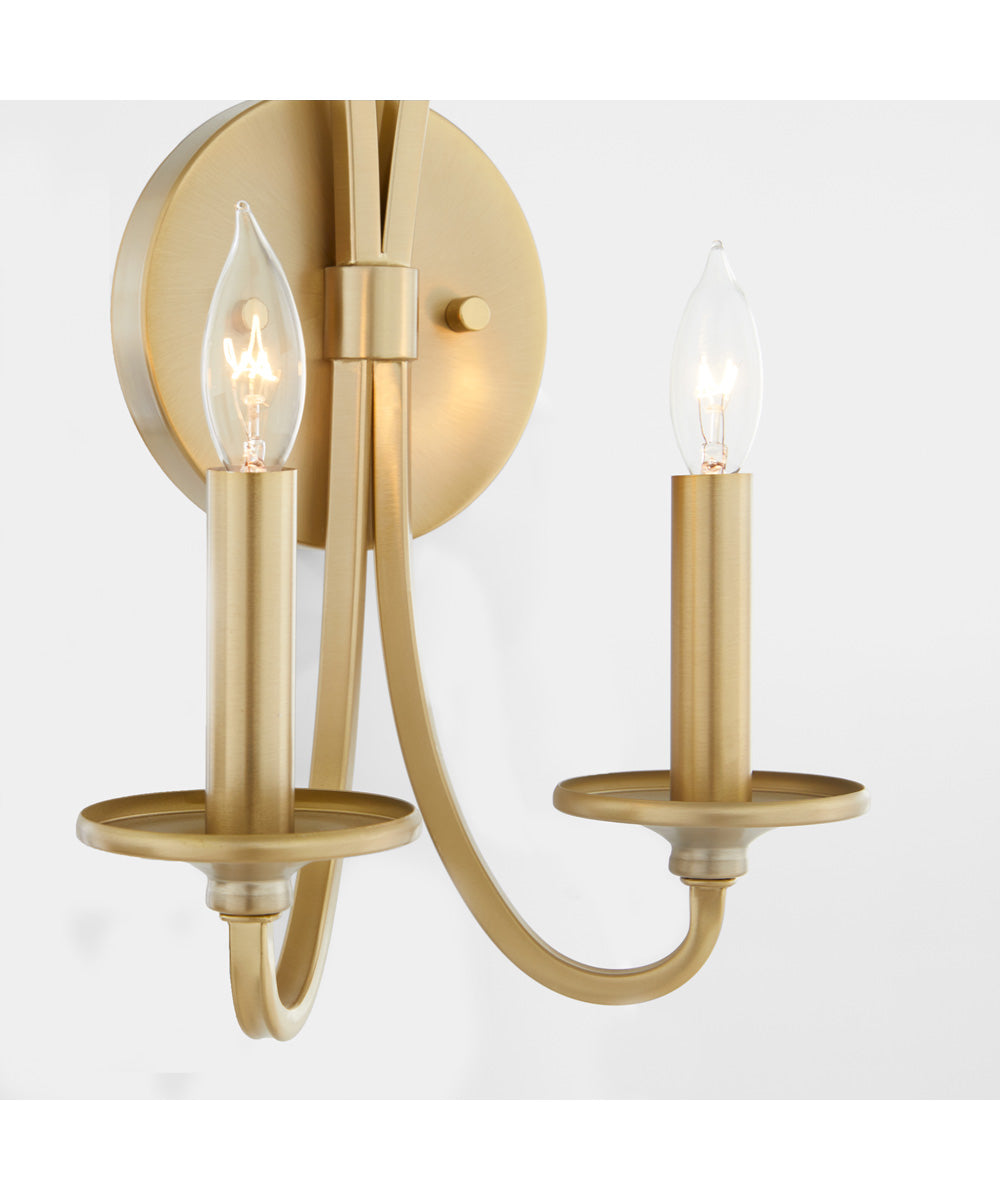 Maryse 2-light Wall Mount Light Fixture Aged Brass