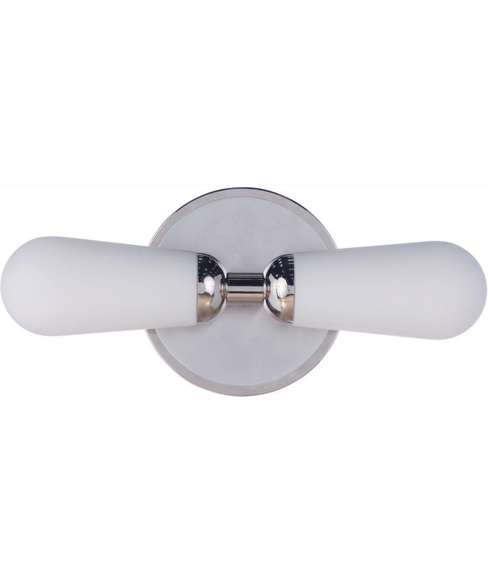 Riggs 2-Light Vanity Brushed Polished Nickel / Polished Nickel