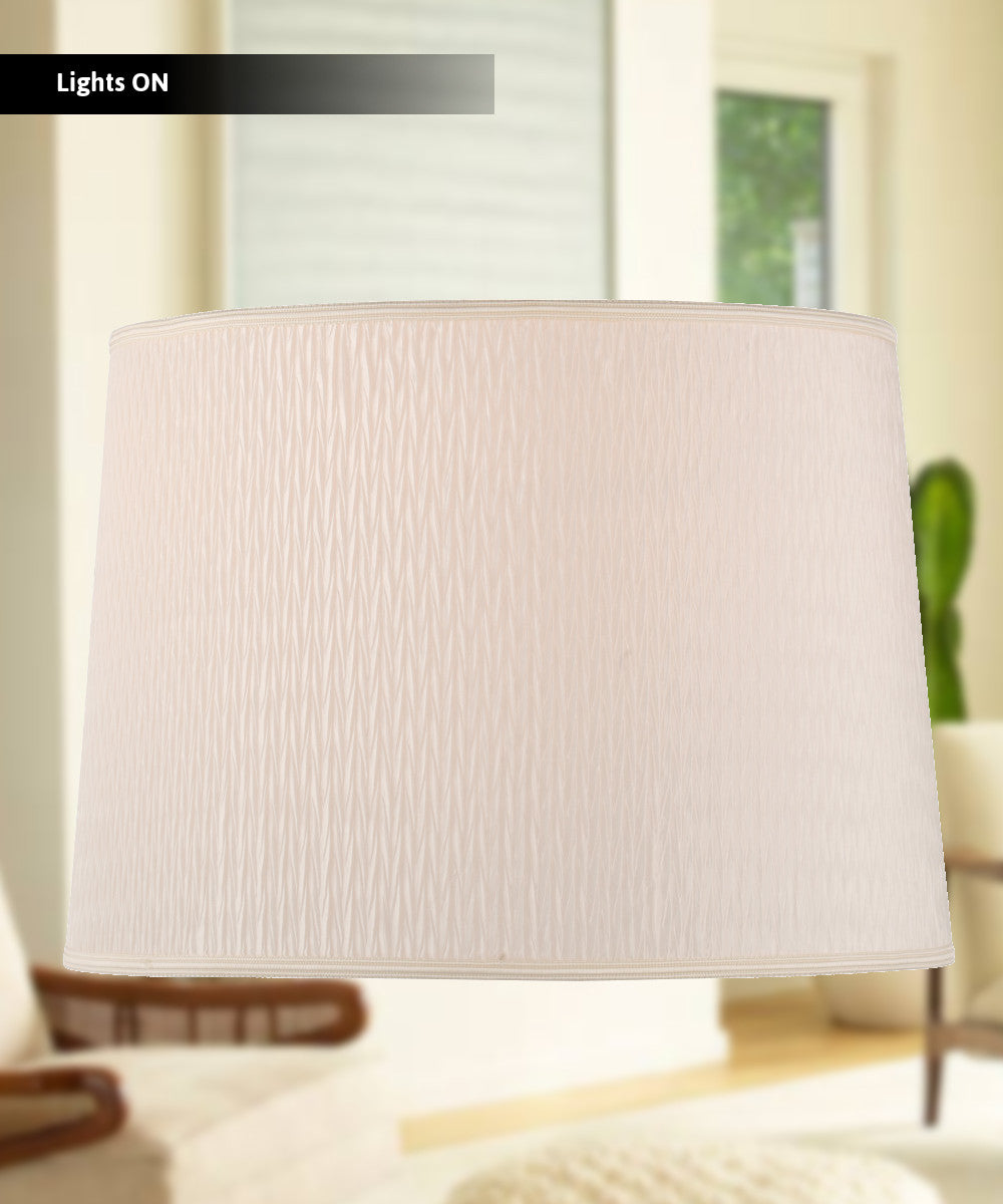 18"W x 13"H Pleated Fabric SLIP UNO Drum Shade