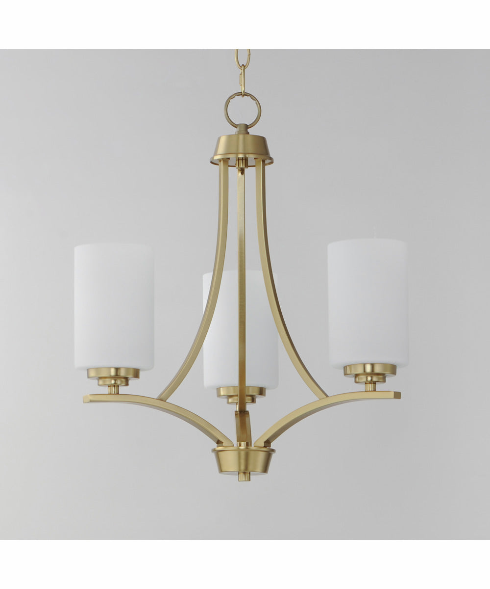 Deven 3-Light Chandelier Satin Brass