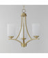 Deven 3-Light Chandelier Satin Brass