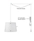 16"W 1 Light Swag Plug-In Pendant  White Shade White Cord