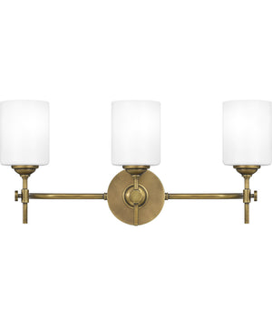 Aria Large 3-light Bath Light Weathered Brass