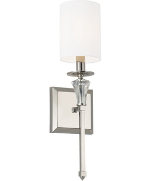 Laurent 1-Light Sconce Polished Nickel