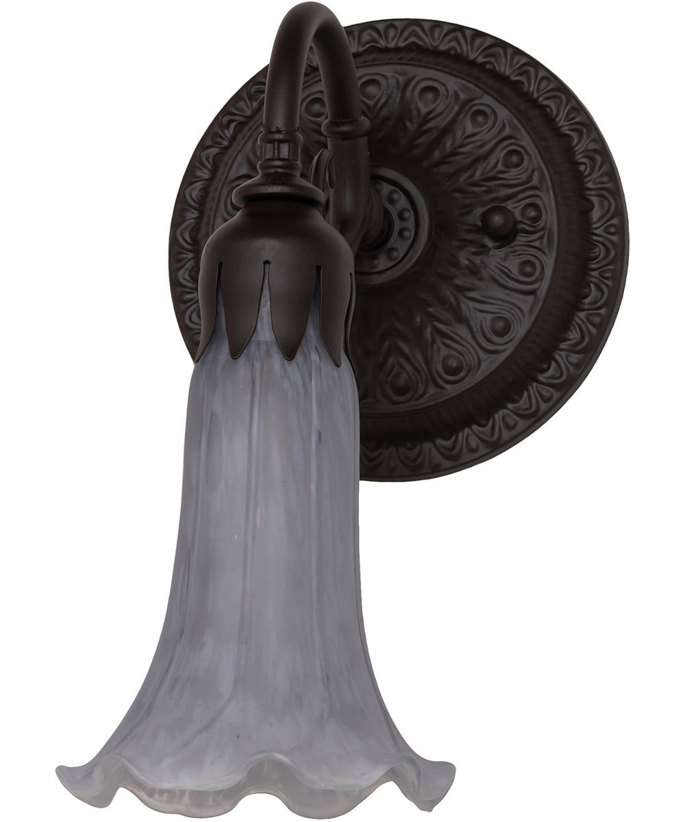 5.5" Wide Gray Tiffany Pond Lily Wall Sconce