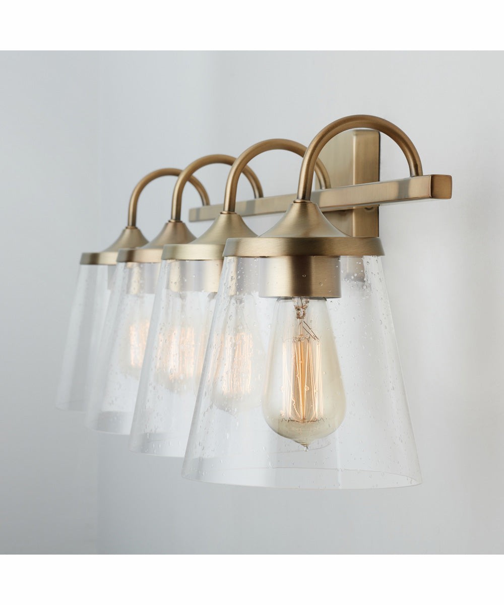 Jayne 4-Light Vanity Aged Brass