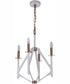 The Reserve 4-Light Foyer Matte White / Satin Brass