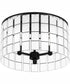 Seigler Medium 3-light Semi Flush Mount Matte Black