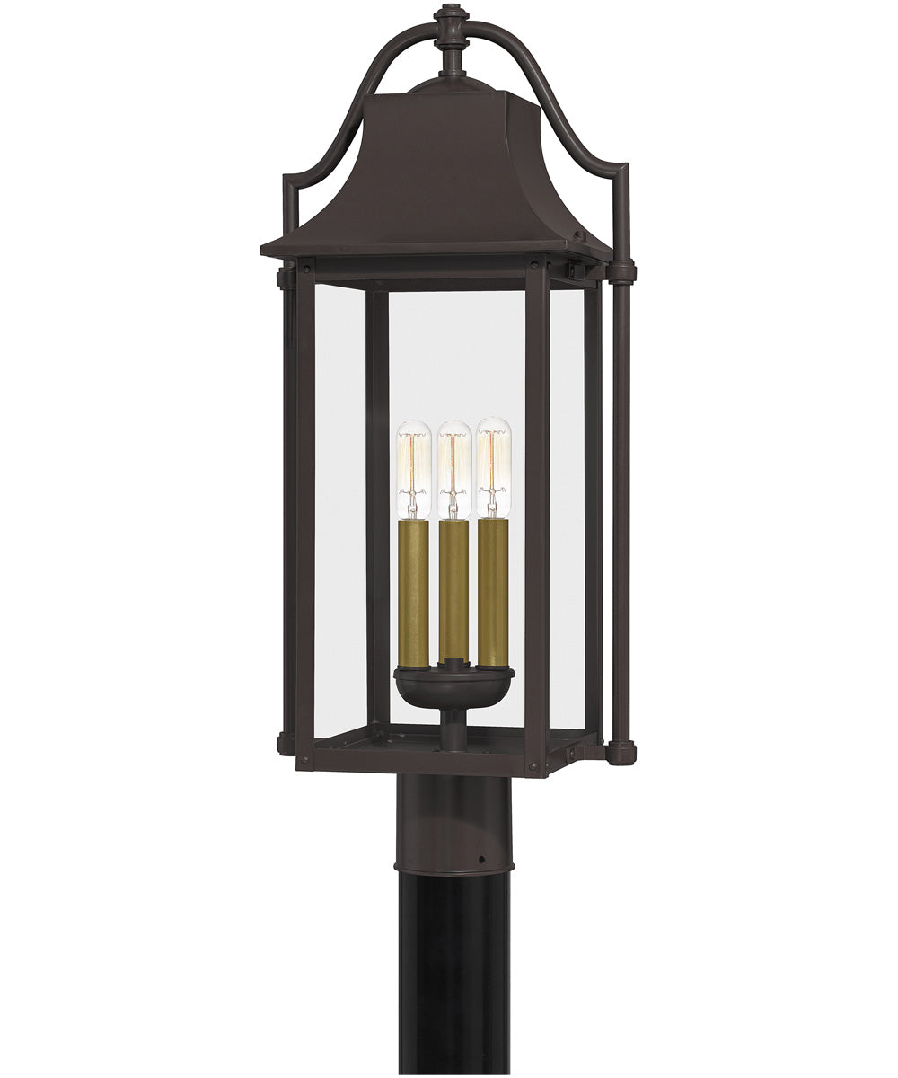 Manning Large 3-light Outdoor Post Light  Coastal Armour Aluminum Western Bronze