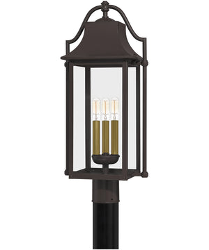 Manning Large 3-light Outdoor Post Light  Coastal Armour Aluminum Western Bronze