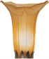 15" High Amber Tiffany Pond Lily Nouveau Lady Accent Lamp