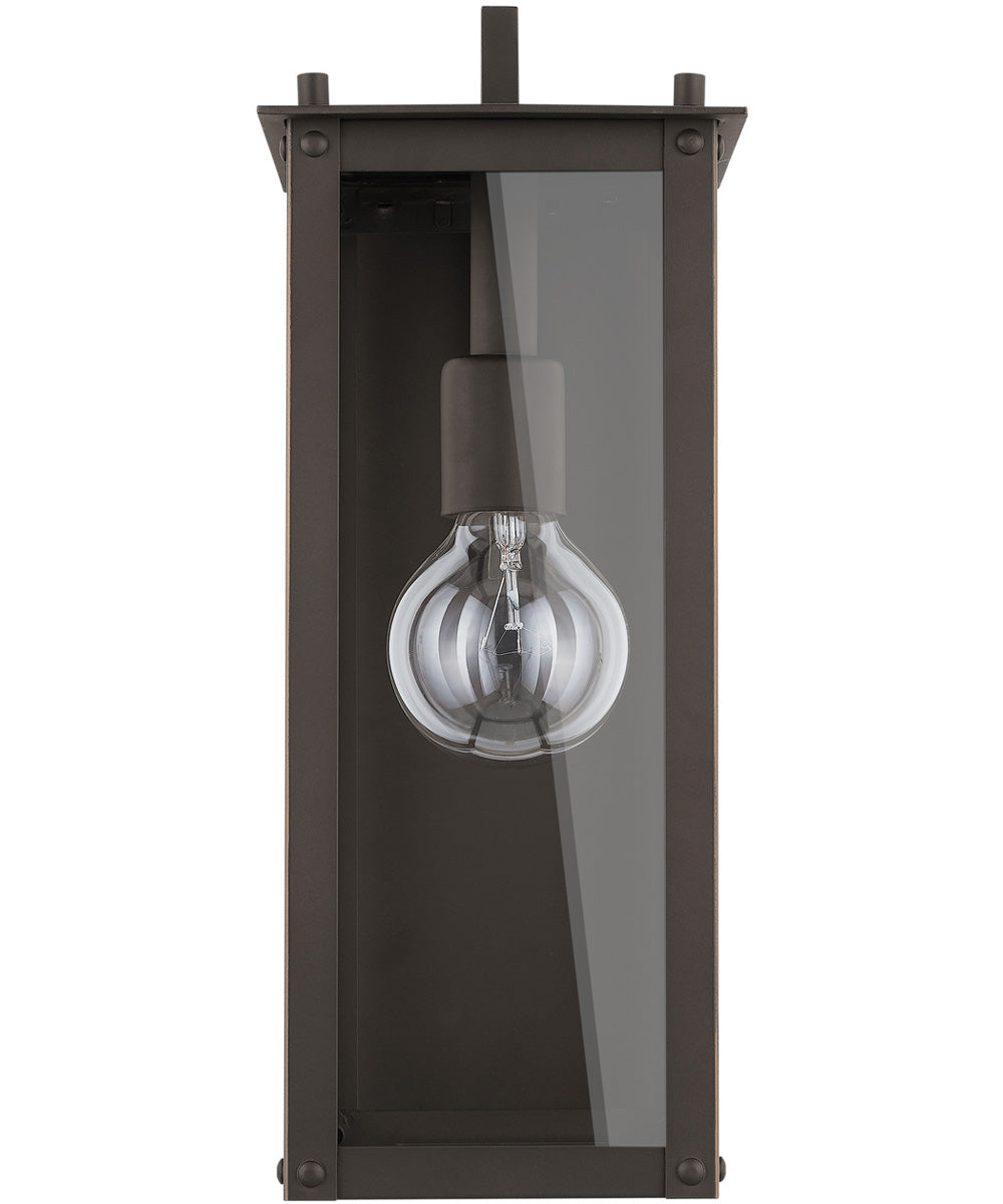 Hunt 1-Light Outdoor Wall Mount Rain or Shine - Oiled Bronze with Clear Glass
