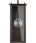 Hunt 1-Light Outdoor Wall Mount Rain or Shine - Oiled Bronze with Clear Glass