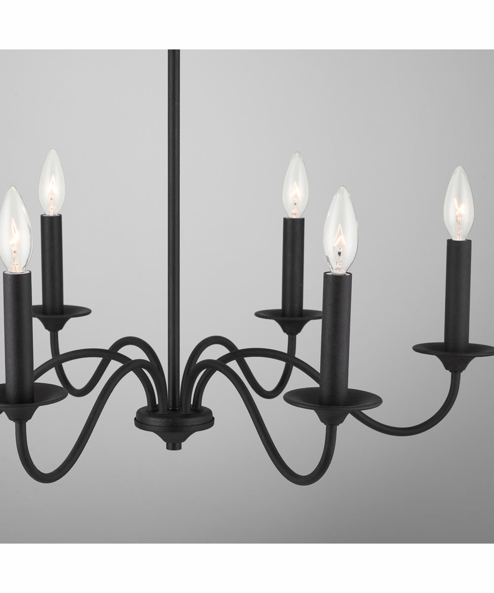 Vincent 6-Light Chandelier Black Iron