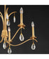 Eden 5-Light Chandelier Charcoal Gold Leaf