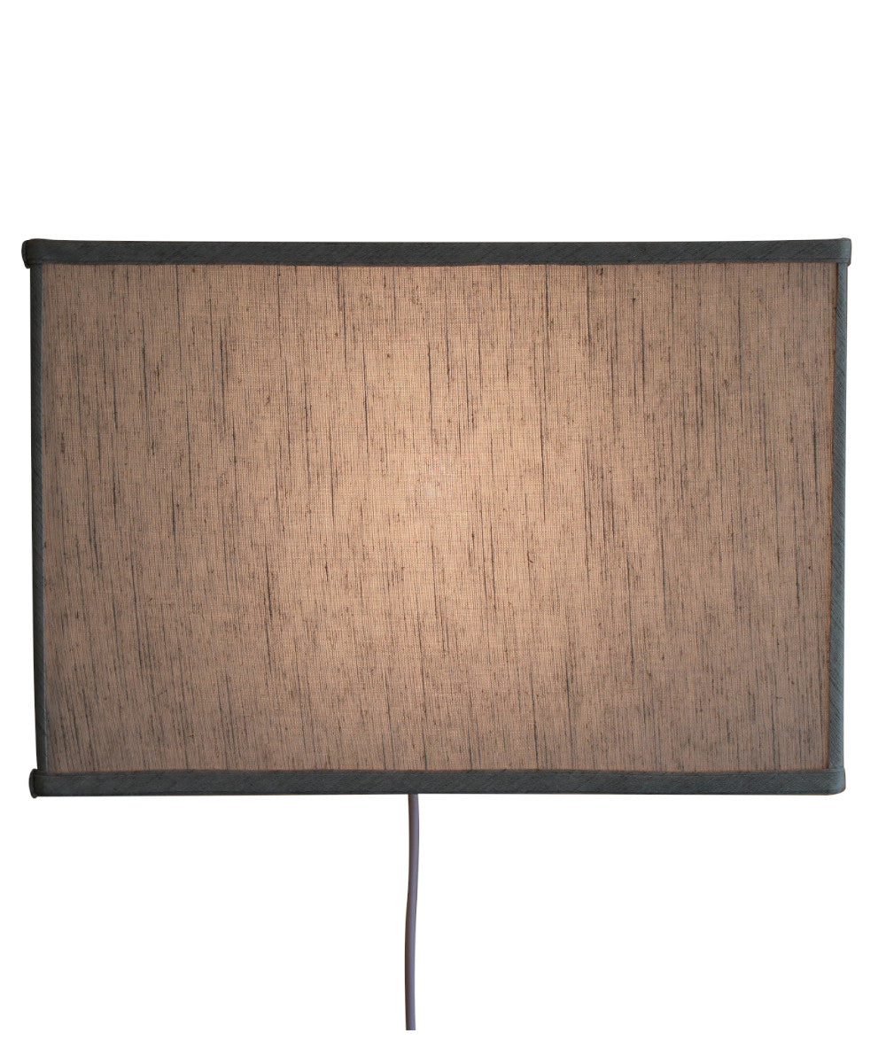 16"W Floating Shade Plug-In Wall Light Textured Oatmeal