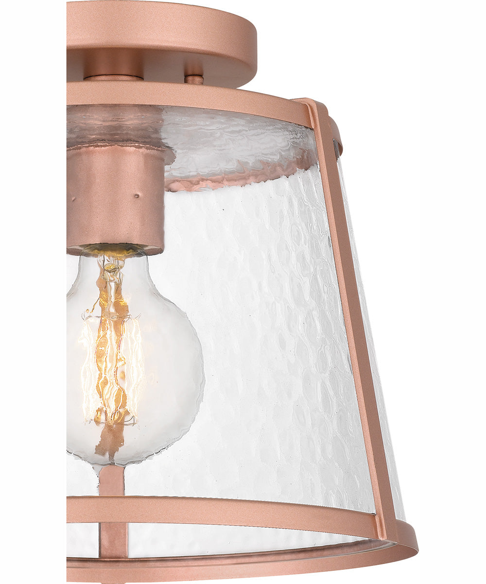 Quoizel Flush Mount Small 1-light Semi Flush Mount Matte Rose Gold