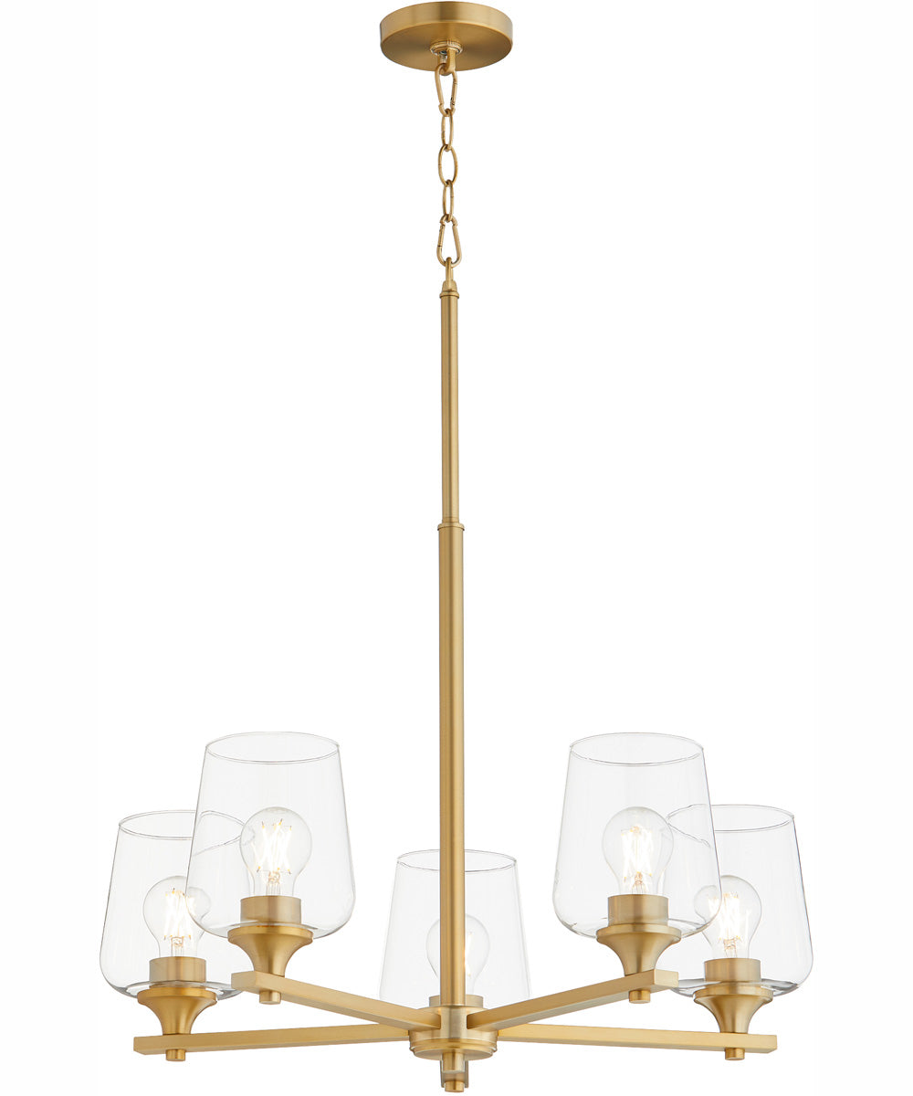 Veno 5-light Chandelier Aged Brass