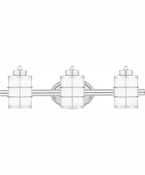Hazlett Large 3-light Bath Light Polished Chrome