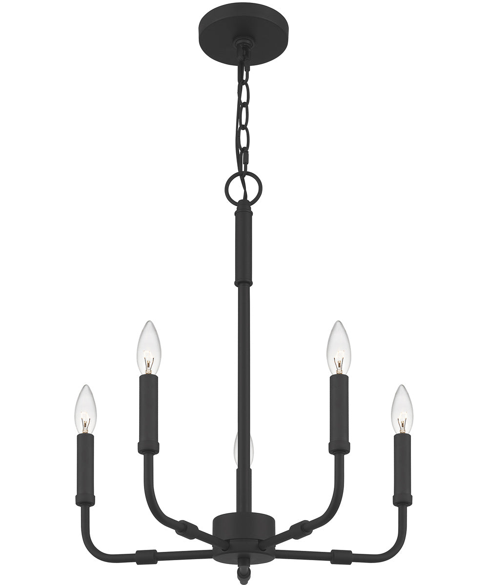 Abner 5-light Chandelier Matte Black