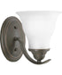 Trinity 1-Light Etched Glass Traditional Bath Vanity Light Antique Bronze
