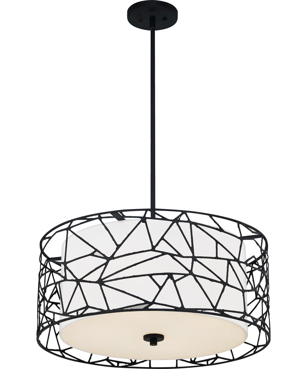 Newcastle 4-light Pendant Matte Black
