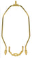 14"H Polished Brass Heavy Duty Harp Fitter For Lamp Shades