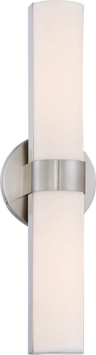 6"W Bond 2-Light LED Vanity & Wall Brushed Nickel