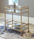 32"H Kailman Bar Cart Gold