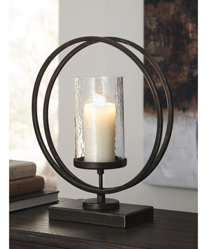 16"H Jalal Candle Holder Antique Gold