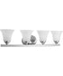 Adorn 4-Light Etched Glass Traditional Bath Vanity Light Polished Chrome